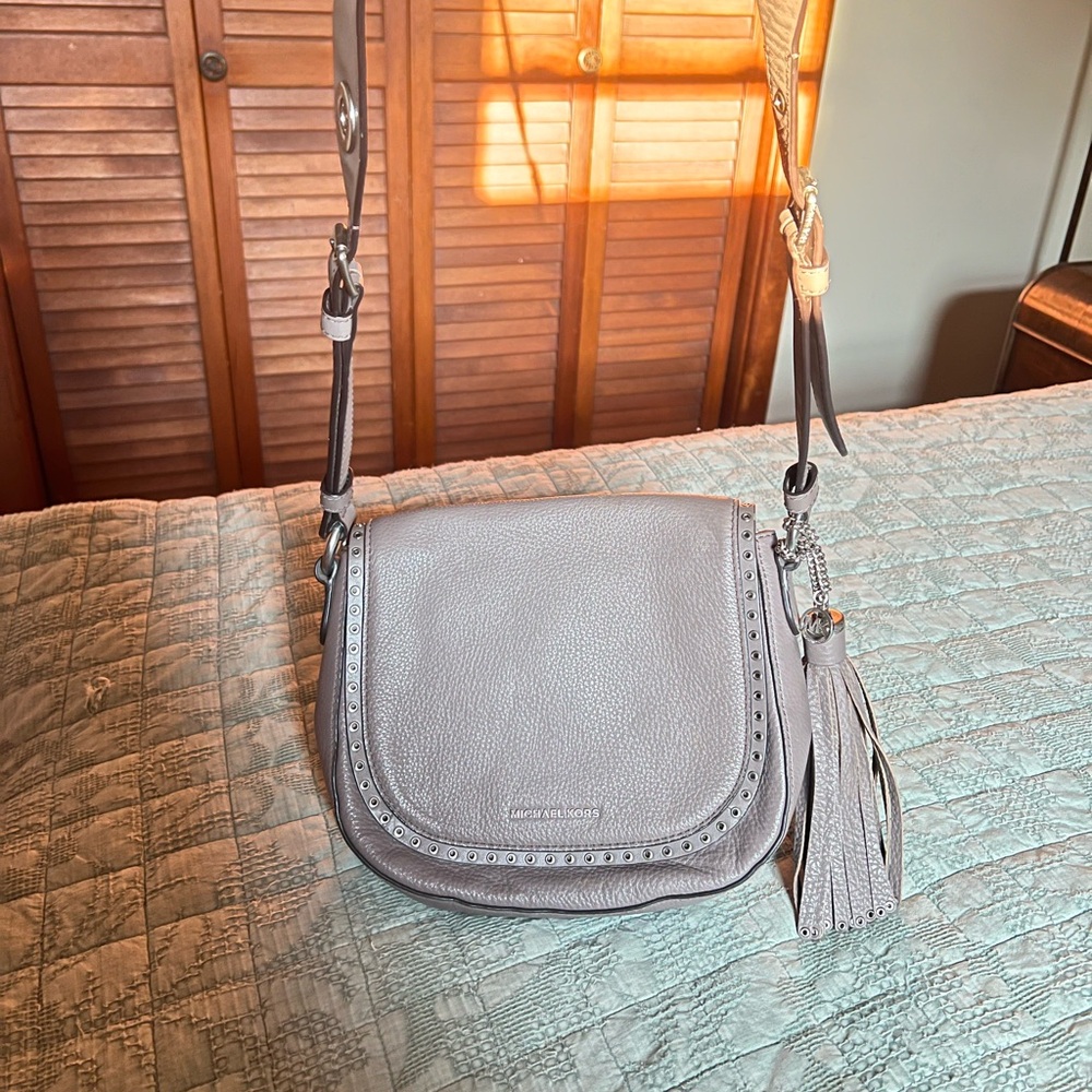 Michael Kors Light Gray Crossbody Bag